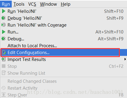 修改Edit Configurations